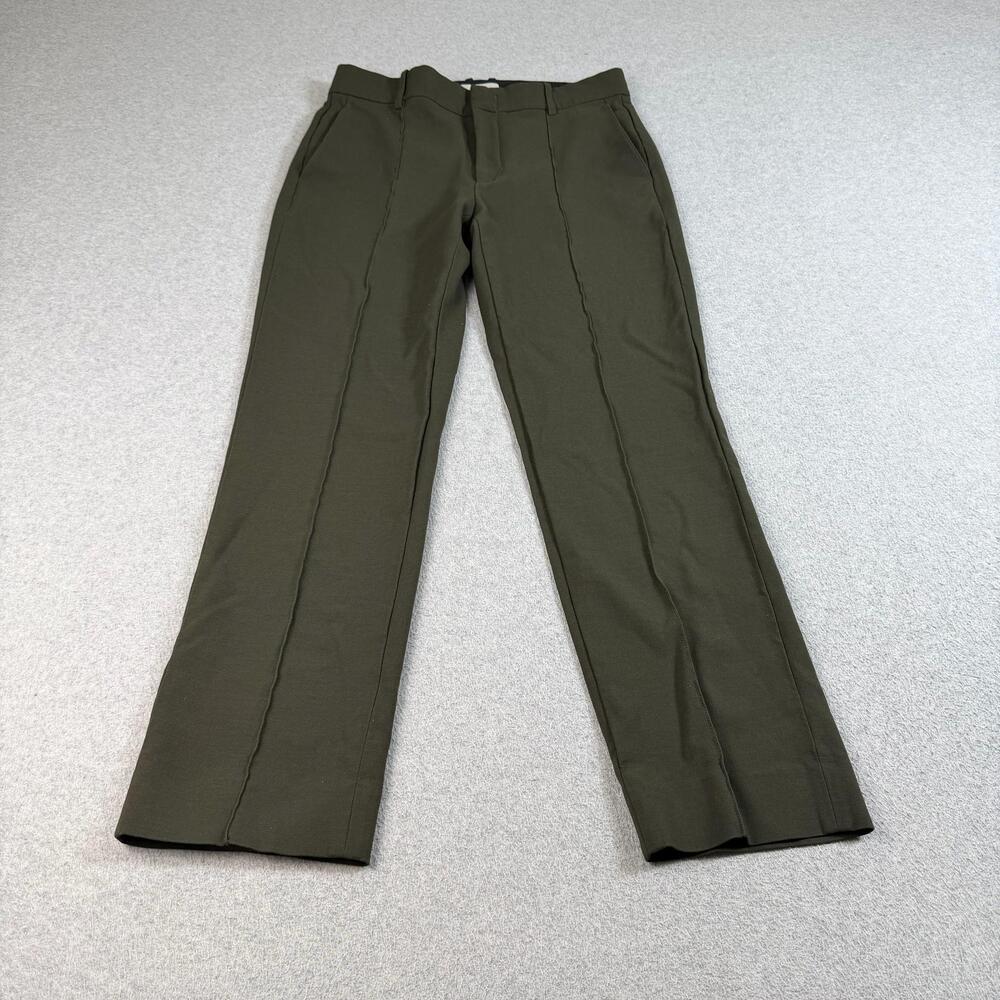 Vince Pants Women 10 Green Straight Leg Dress Trousers Heritage Academia Office
